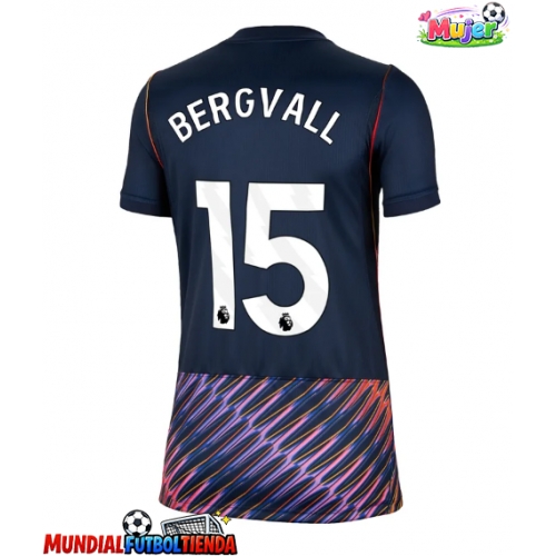 Camiseta Tottenham Hotspur Lucas Bergvall #15 Segunda Equipación Replica 2026-27 para mujer mangas cortas
